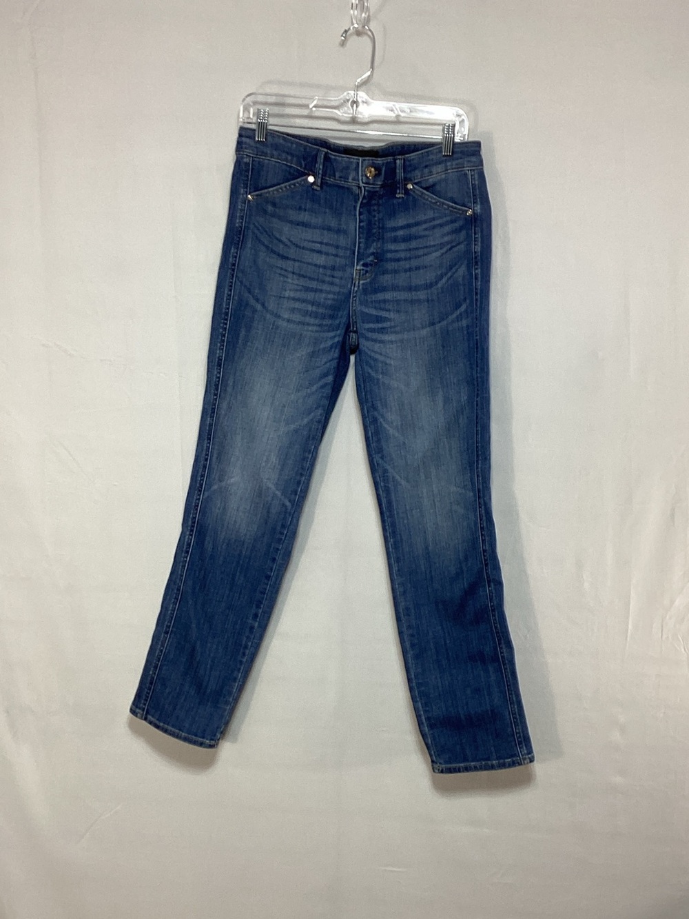 White House Black Market Size 10 Blue Straight-Leg Jeans